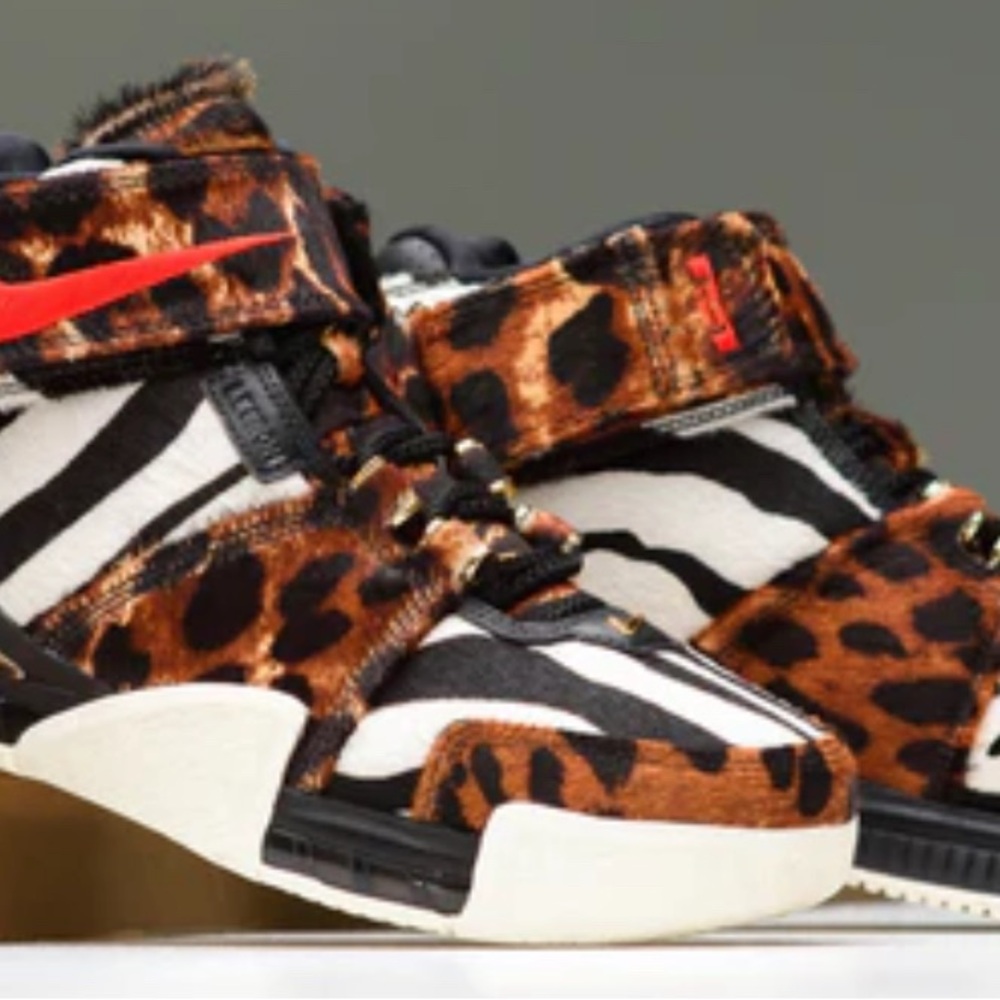 Nike Black and White Sneakers with Bold Design
